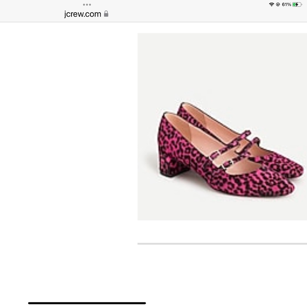 kate spade Pink and Black Leopard Print Mary Jane Heels